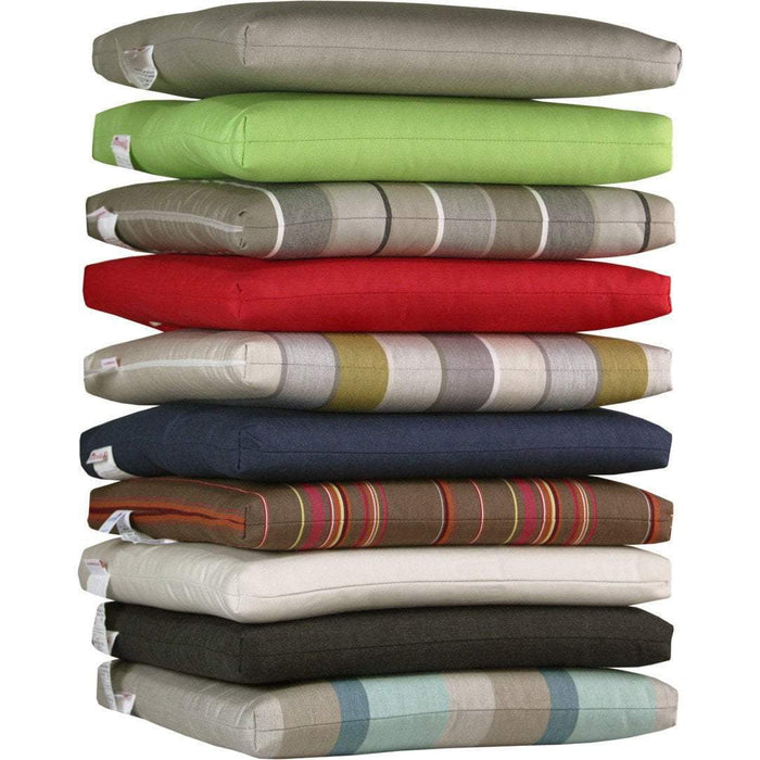 LuxCraft Sunbrella porch swing cushion, the kind of cushion that needs proper fall cleaning and storage