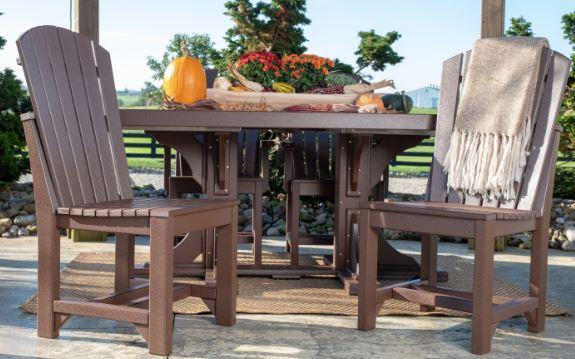 LuxCraft 7-piece recycled plastic outdoor dining patio set