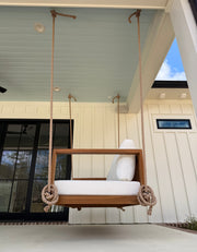 Delray Teak Porch Swing Bed — Small — ModHaven, additional view