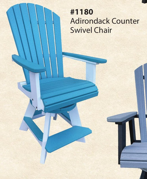 Keystone Poly Adirondack Swivel Counter Chair