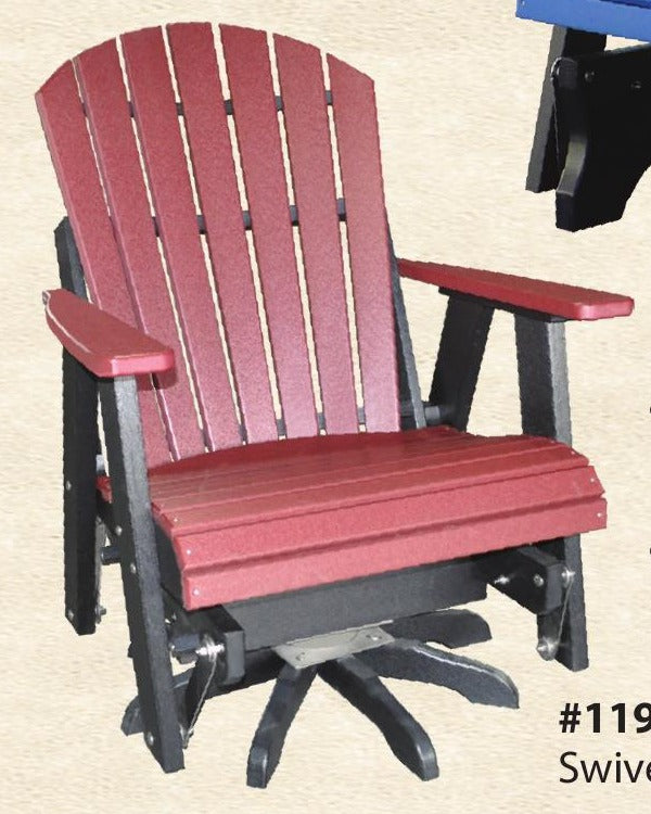 Keystone Poly Single Adirondack Swivel Glider