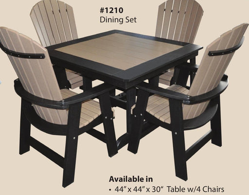 Keystone Poly 44" x 84" Adirondack Dining Table w/ 8 Chairs