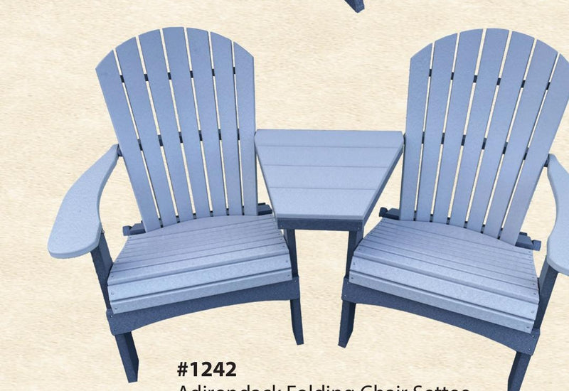 Keystone Poly Single Adirondack Folding Chair Settee