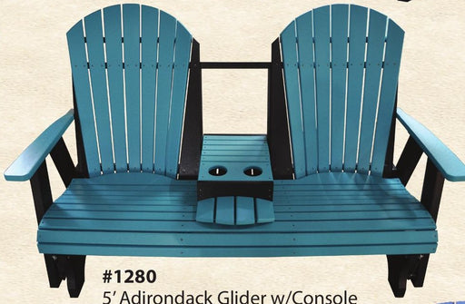 Keystone Poly 5' Adirondack Glider w/ Center Console