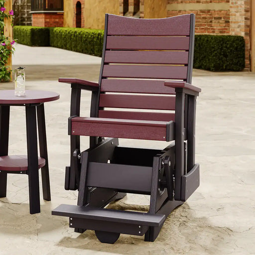 LuxCraft 2 ft. Contour Recycled Plastic Balcony Glider Chair - real product photo