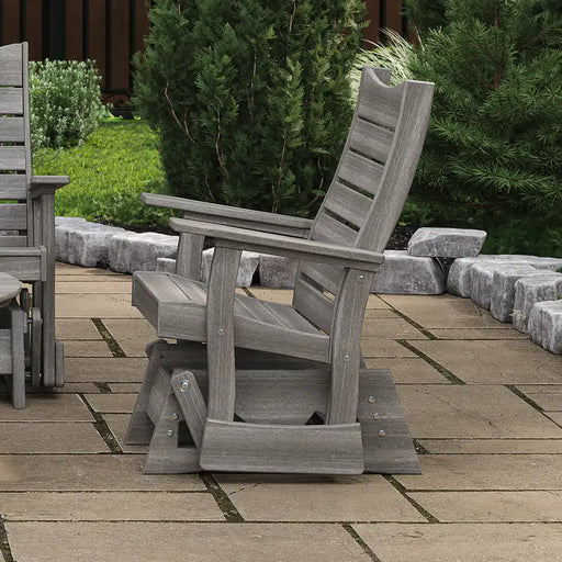 LuxCraft 2 ft. Contour Recycled Plastic Glider Chair - real product photo