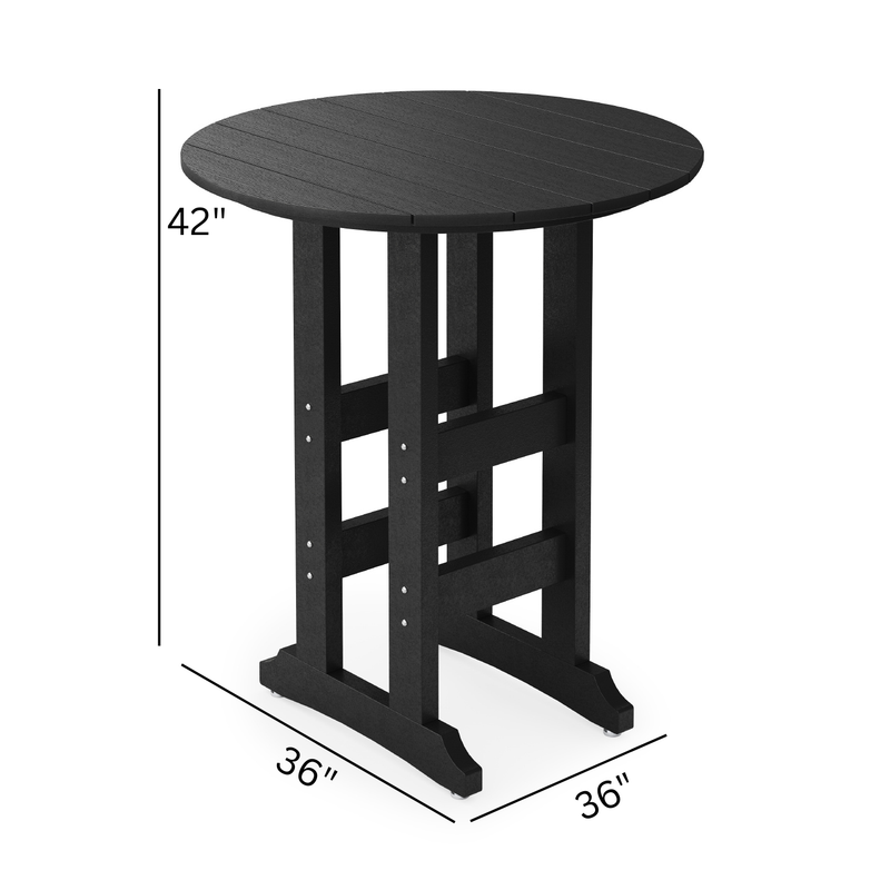 SoPoly 36" Round Bar Table — SoPoly outdoor poly furniture