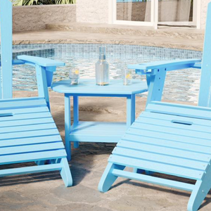 SoPoly 25" St. Simons Oval Side Table — SoPoly outdoor poly furniture (image 2 of 3)