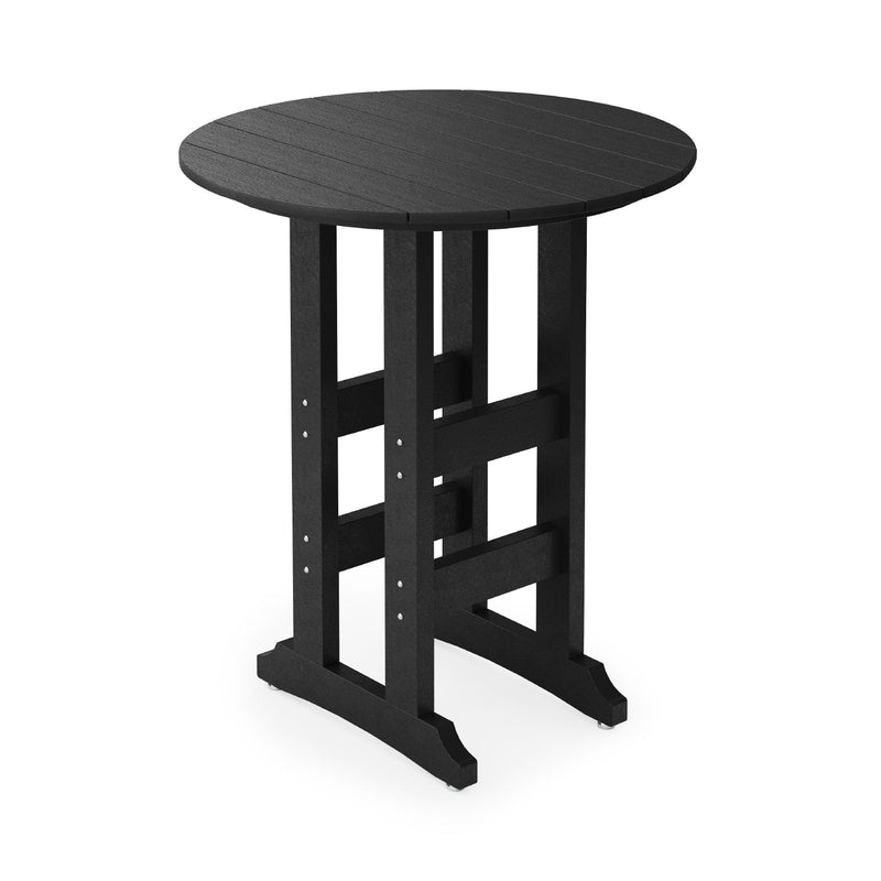SoPoly 36" Round Bar Table in Black (image 1 of 2)