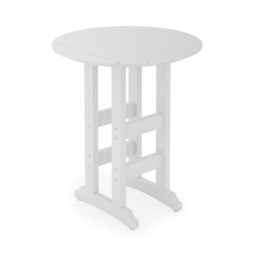 SoPoly 36" Round Bar Table in Destin White (image 1 of 2)