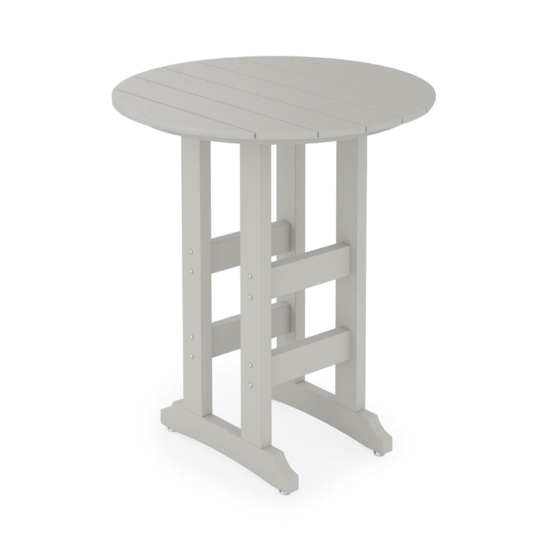 SoPoly 36" Round Bar Table in Heron Gray (image 1 of 2)