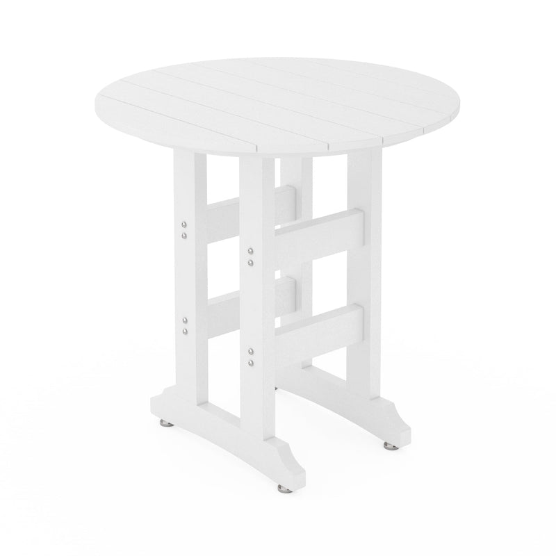 SoPoly 36" Round Counter Table in Destin White (image 1 of 2)