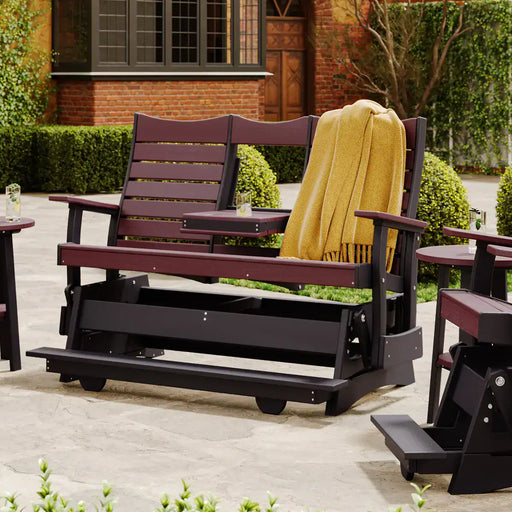LuxCraft 5 ft. Contour Recycled Plastic Balcony Glider - real product photo