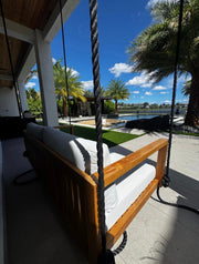 Delray Teak Porch Swing Bed — Small — ModHaven, additional view