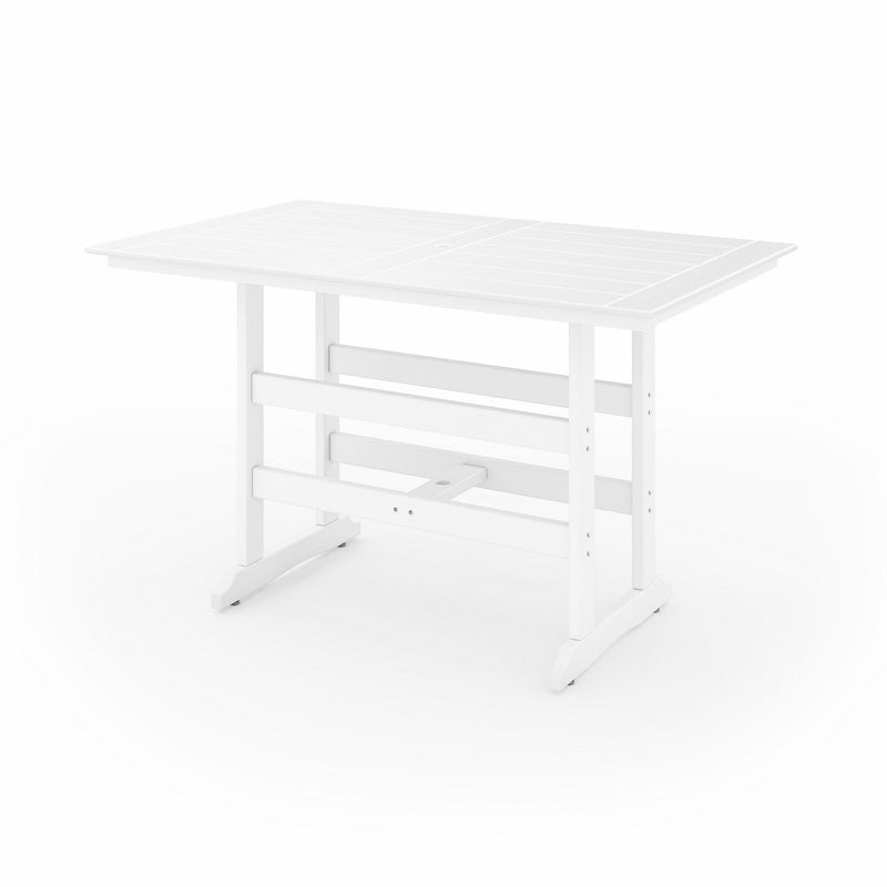 SoPoly 72" Savannah Farmhouse Bar Table in Destin White (image 1 of 2)