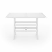 SoPoly 72" Savannah Farmhouse Bar Table in Destin White, front view