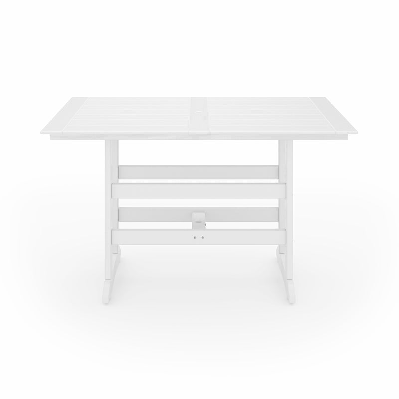 SoPoly 72" Savannah Farmhouse Bar Table in Destin White, front view