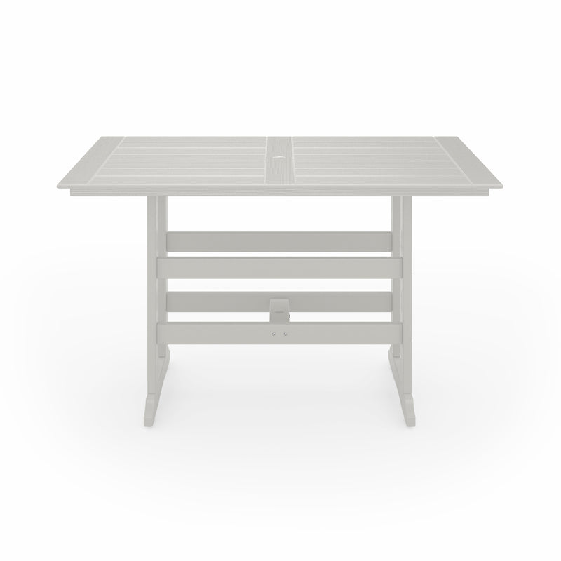 SoPoly 72" Savannah Farmhouse Bar Table in Heron Gray, front view