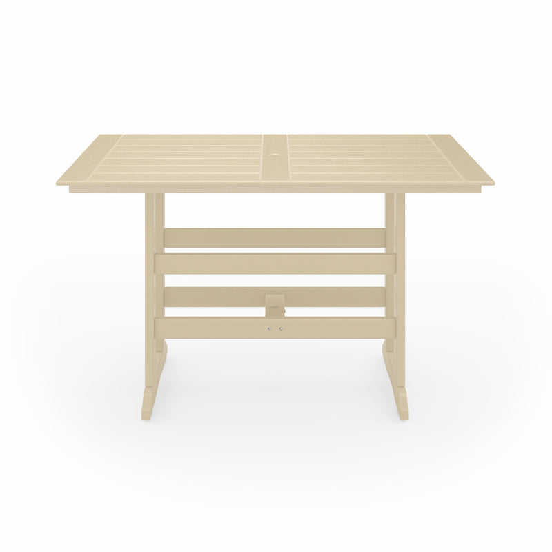 SoPoly 72" Savannah Farmhouse Bar Table in Tybee Sand, front view