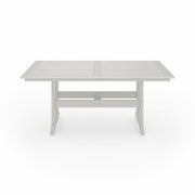 SoPoly 72" Savannah Farmhouse Dining Table in Heron Gray, front view