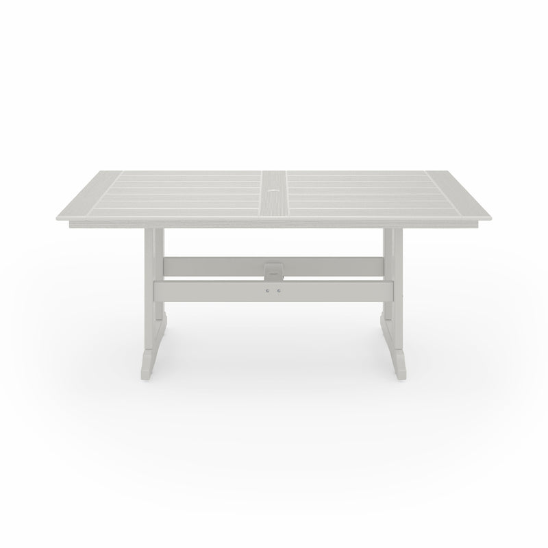 SoPoly 72" Savannah Farmhouse Dining Table in Heron Gray, front view
