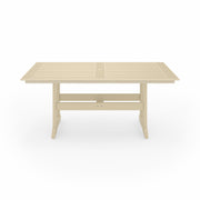 SoPoly 72" Savannah Farmhouse Dining Table in Tybee Sand, front view