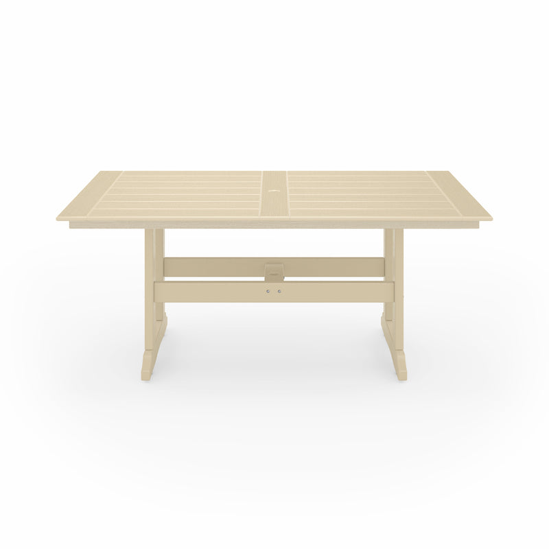 SoPoly 72" Savannah Farmhouse Dining Table in Tybee Sand, front view