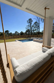 Del Mar Teak Porch Swing Bed — Standard — ModHaven, additional view