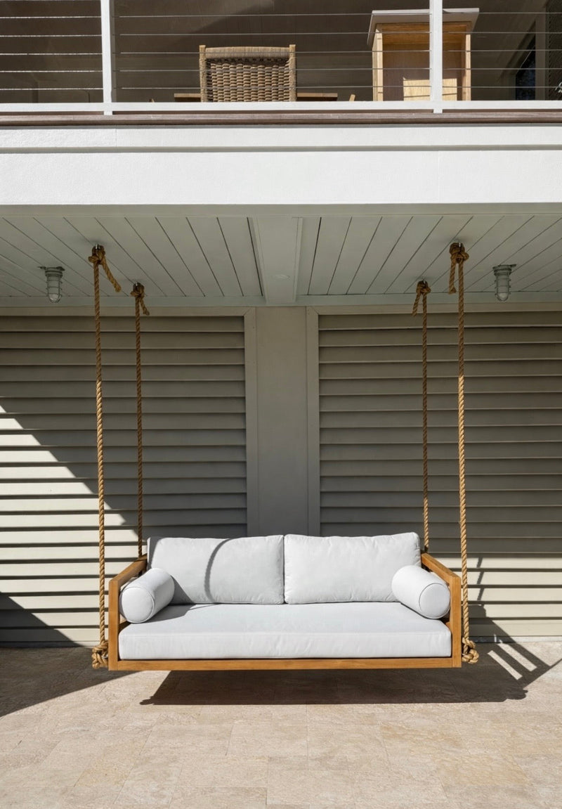 Del Mar Teak Porch Swing Bed — Standard — ModHaven, additional view