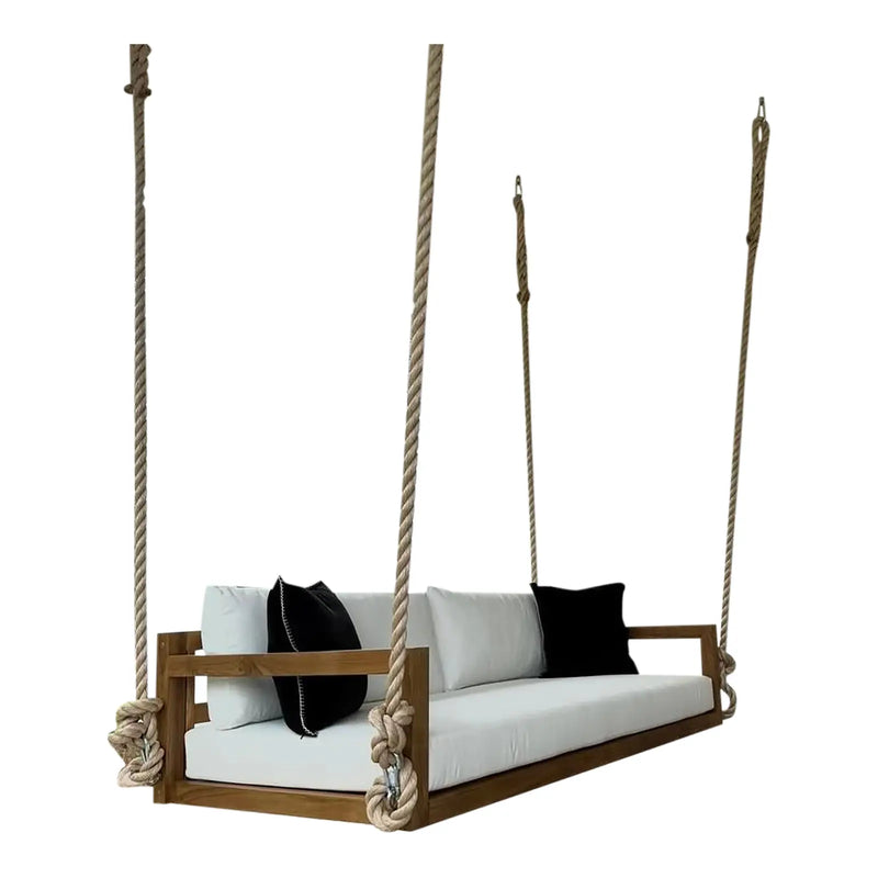 Bimini Teak Porch Swing Bed — Standard — ModHaven, additional view