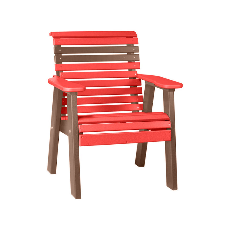 LuxCraft Red 2' Rollback Recycled Plastic Chair