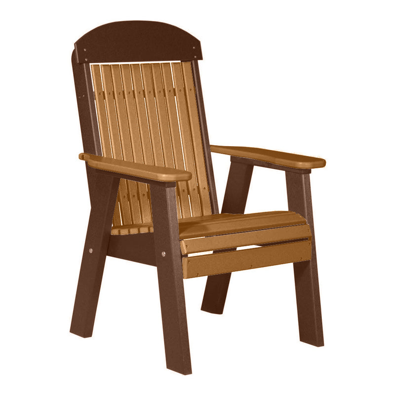LuxCraft Cedar 2' Classic Highback Recycled Plastic Chair With Cup Holder