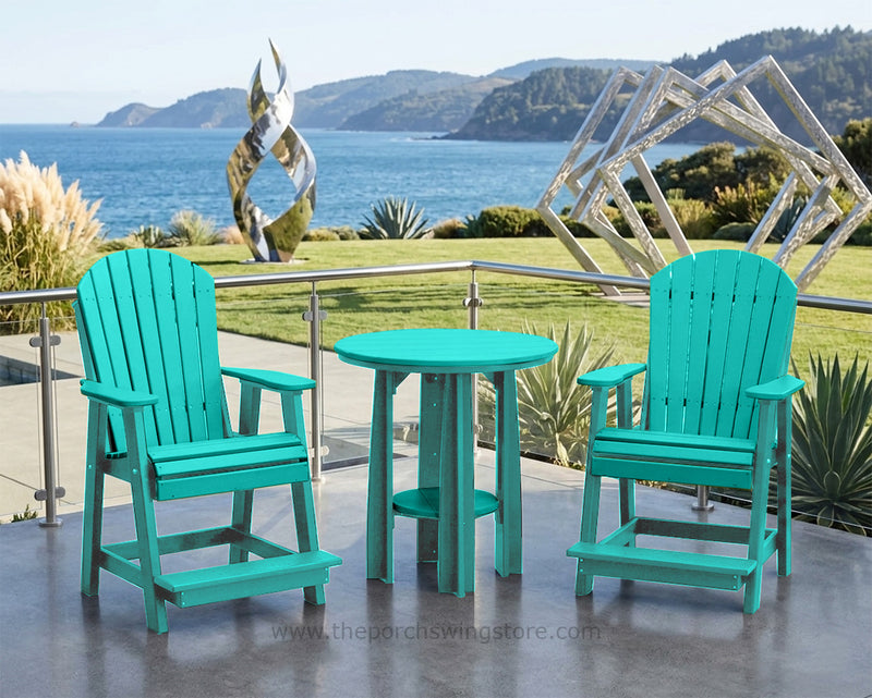 LuxCraft Aruba Blue Poly Balcony Table Dining Sets