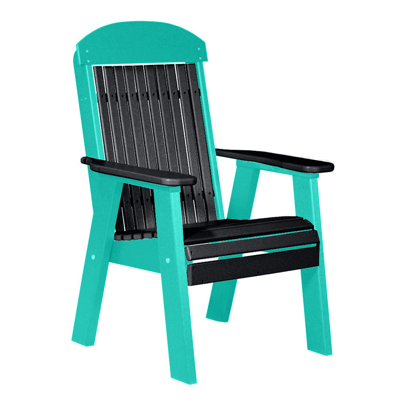 LuxCraft Black 2' Classic Highback Recycled Plastic Chair