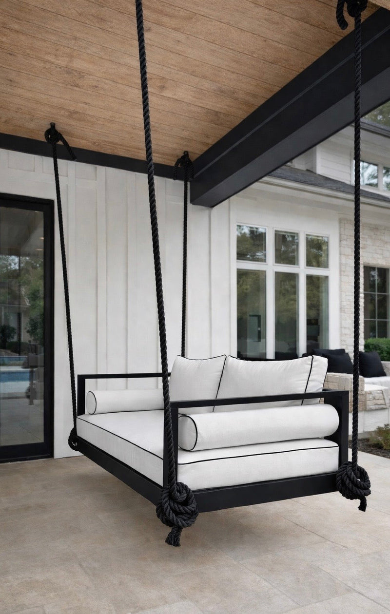 Delray Teak Porch Swing Bed — Standard — ModHaven, additional view
