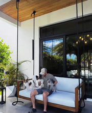 Delray Teak Porch Swing Bed — Standard — ModHaven