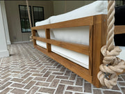 Bimini Teak Porch Swing Bed — Small — ModHaven, additional view