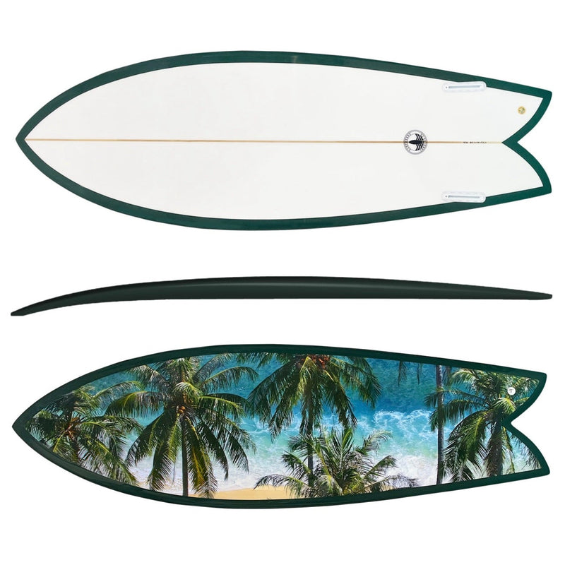 Palm Trees by Ben Hicks – Limited Edition Surfboard Art – view 2