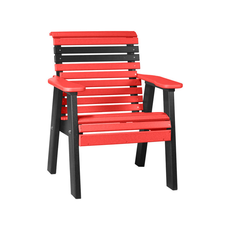 LuxCraft Red 2' Rollback Recycled Plastic Chair