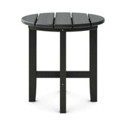 SoPoly 18" Classic Round Side Table in Black, front view