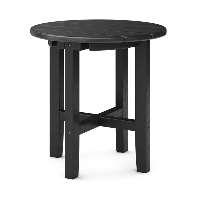 SoPoly 18" Classic Round Side Table in Black (image 1 of 2)