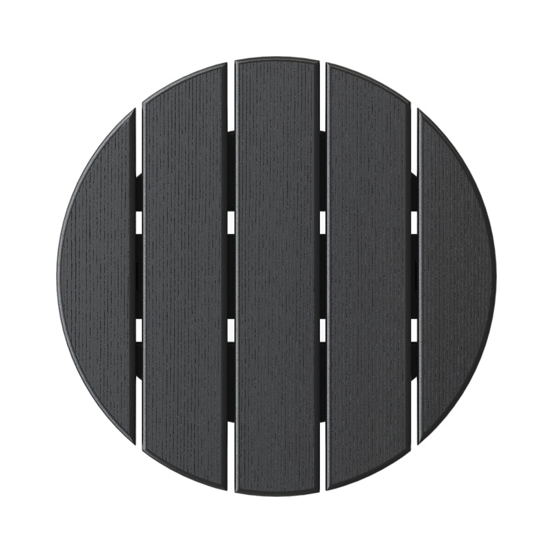 SoPoly 18" Classic Round Side Table in Black (image 2 of 2)