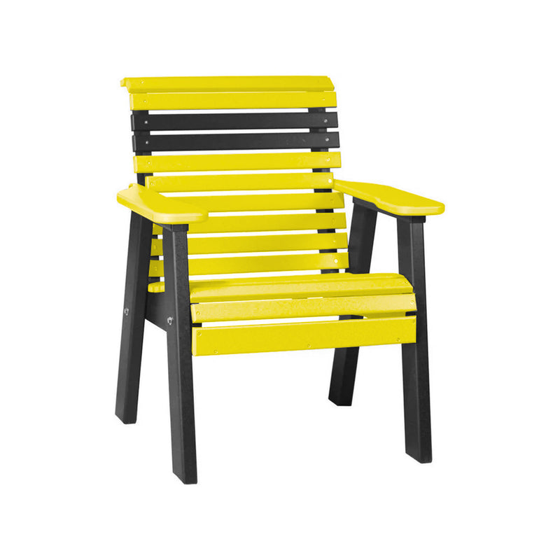 LuxCraft Yellow 2' Rollback Recycled Plastic Chair