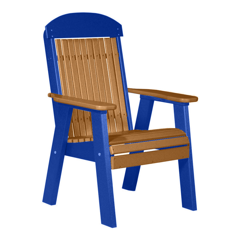 LuxCraft Cedar 2' Classic Highback Recycled Plastic Chair With Cup Holder
