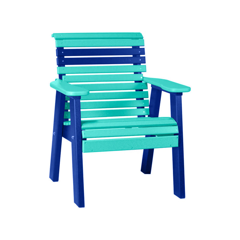 LuxCraft Aruba Blue 2' Rollback Recycled Plastic Chair