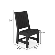 SoPoly Callaway Armless Table Chair dimensions diagram (image 5 of 5)