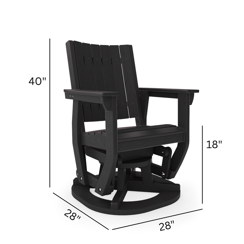 SoPoly Callaway Swivel Glider dimensions diagram (image 5 of 5)