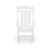 SoPoly Callaway Porch Rocker in Destin White, back view