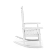 SoPoly Callaway Porch Rocker in Destin White, side view