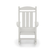 SoPoly Callaway Porch Rocker in Heron Gray, back view